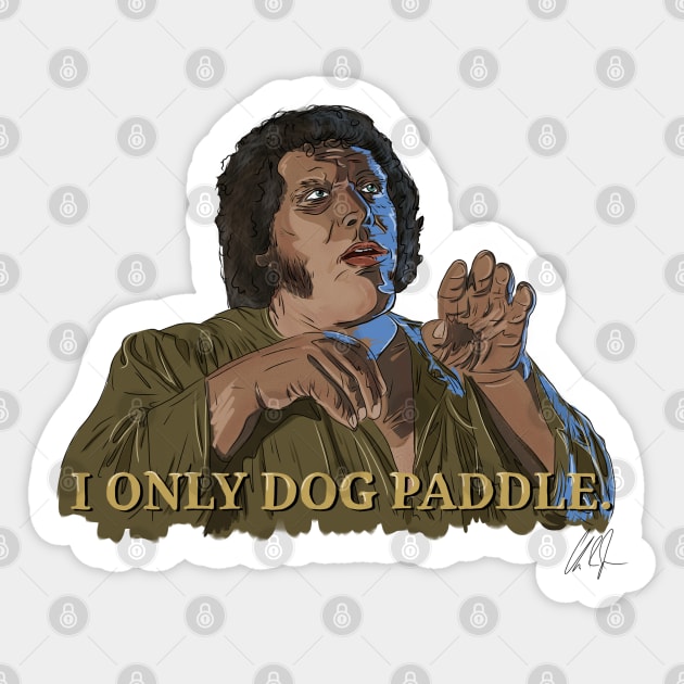 Princess Bride: Giants Dog Paddle Sticker by 51Deesigns